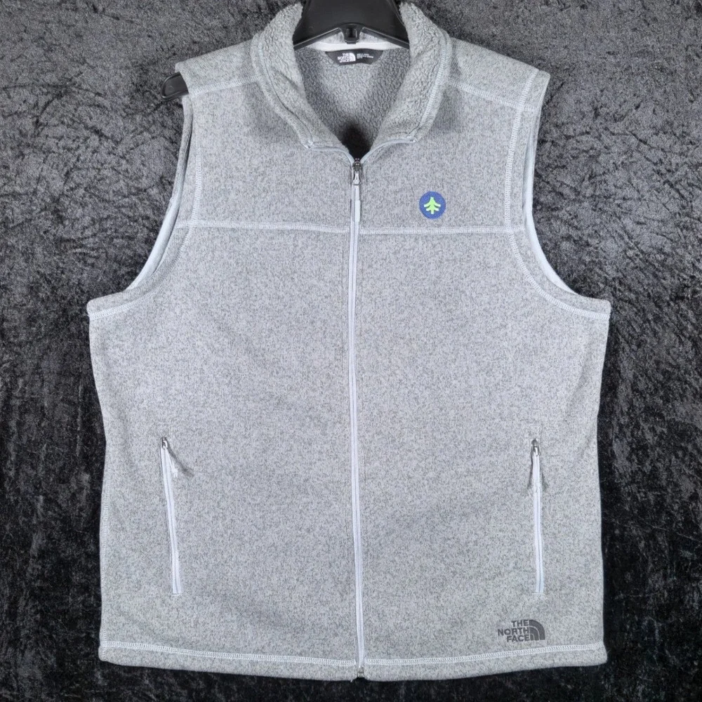 The North Face Gordon Lyons Full Zip Fleece Vest Grey Heather XL NF0A47FA